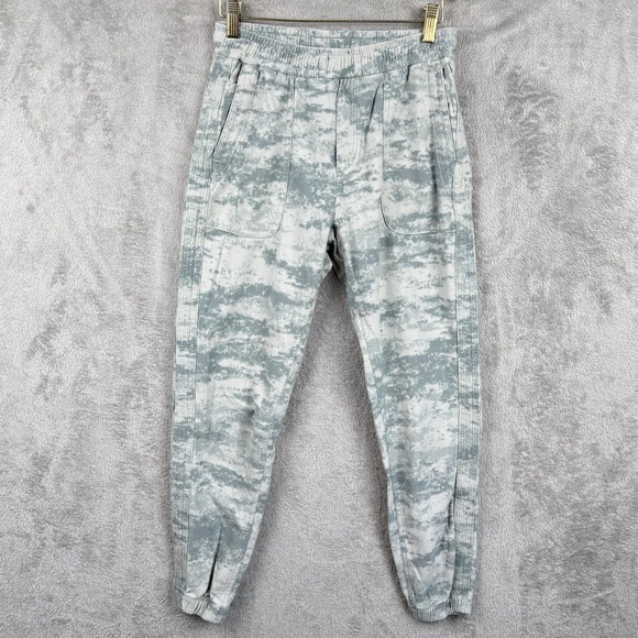 Athleta Pants - Athleta Farallon Jogger Pants Womens XS Fog Camo Print Pockets Athleisure Active